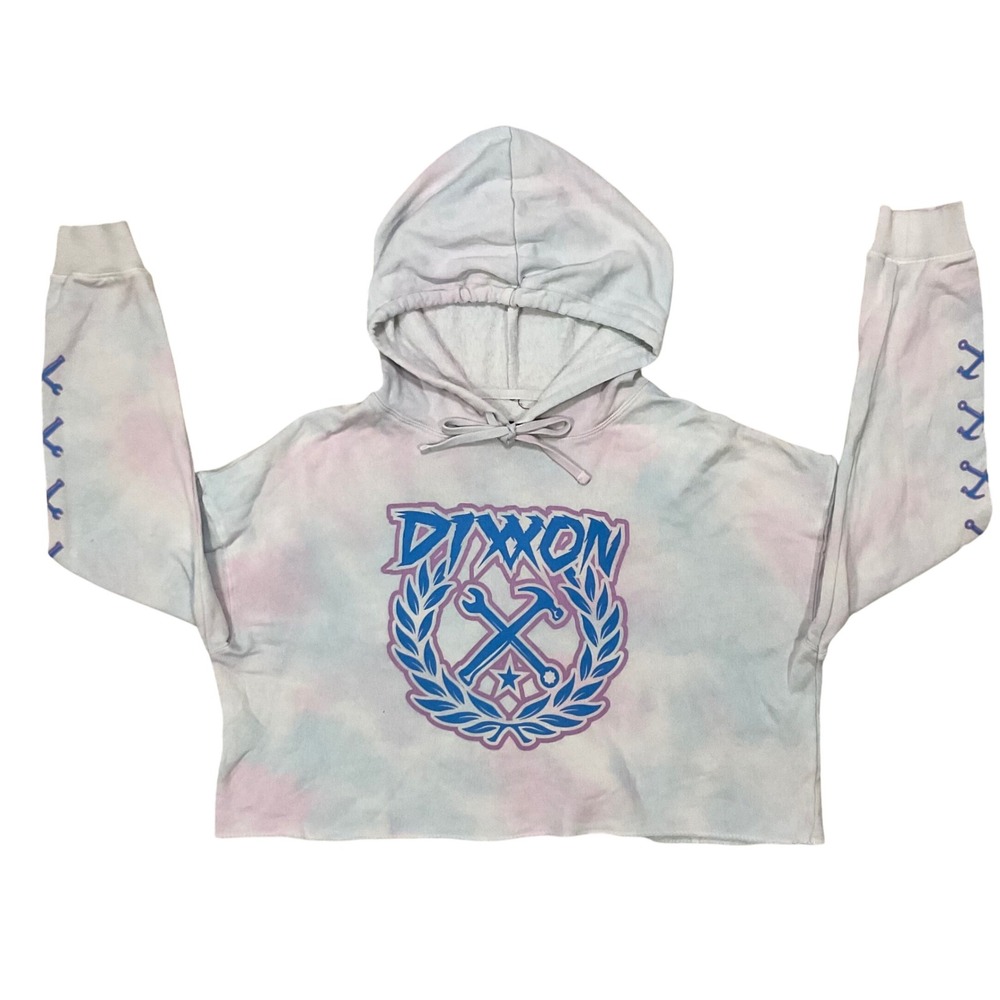 Dixxon Flannel Company Tie Dye Cropped Hoodie Sweatshirt Women's Medium